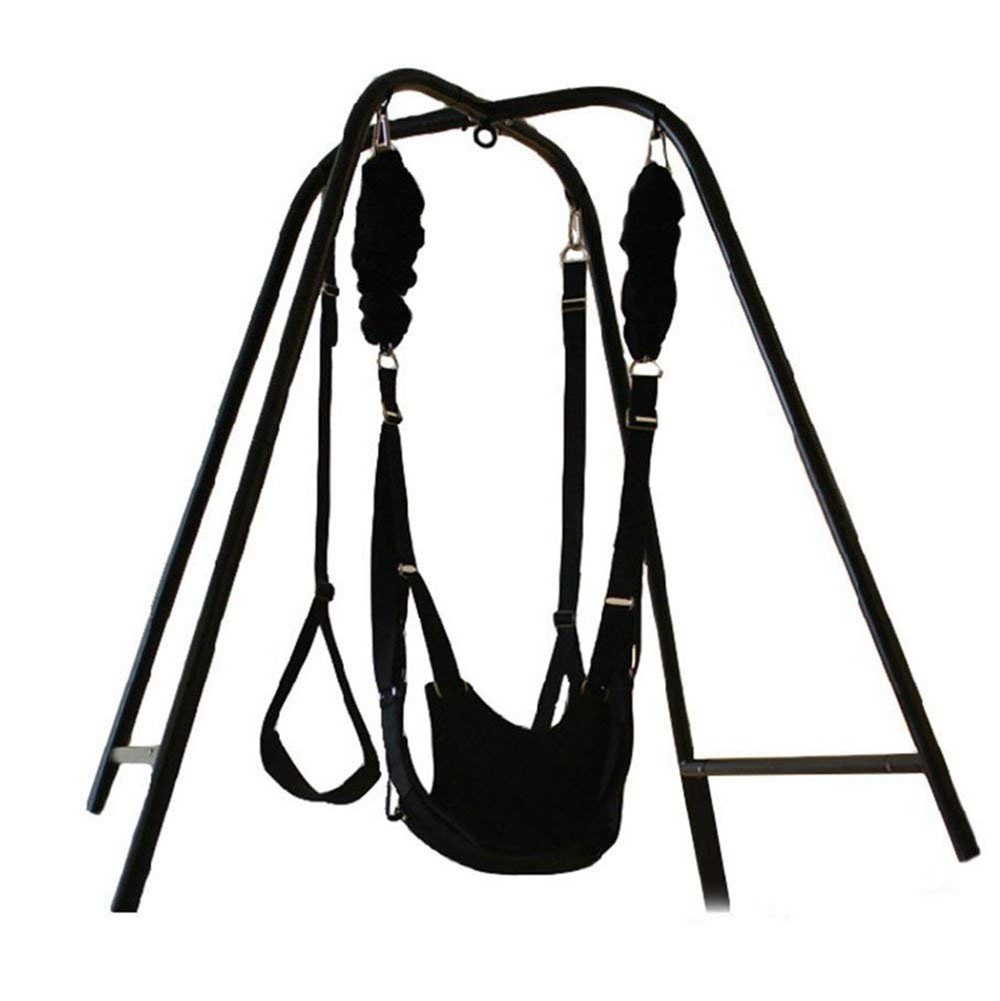 Hot Sex Swing Stand with Wrist Restraints Clamp Belt For Couples Foreplay picture