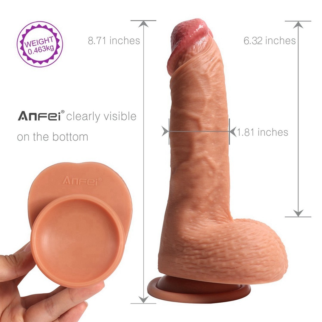 9 Inch Penis Silicone Realistic dildo with 60ml lubricants picture