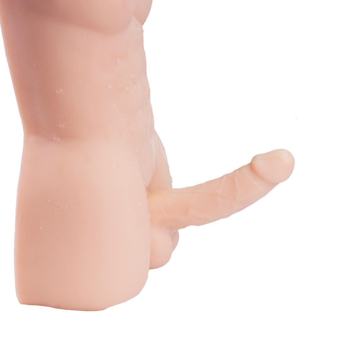 Realistic Full Silicone Male 3D Torso Half Body With Big Dildo Sex Doll For...