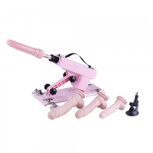 Fun! Masturbation Sex Machine with 3 Sizes Dildo - Pink