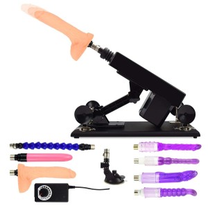 Female Masturbation Sex Machine Gun with Many Dildo Accessories - F