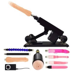 Female Masturbation Sex Machine Gun with Many Dildo Accessories - G