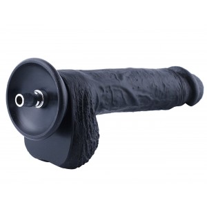 9 Inches Flexible Sex Attachments Super High Simulation Dildo - Black