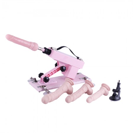 Fun! Masturbation Sex Machine with 3 Sizes Dildo - Pink