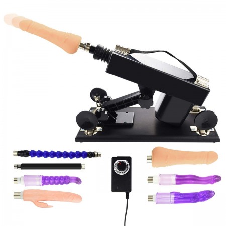 Female Masturbation Sex Machine Gun with Many Dildo Accessories - D