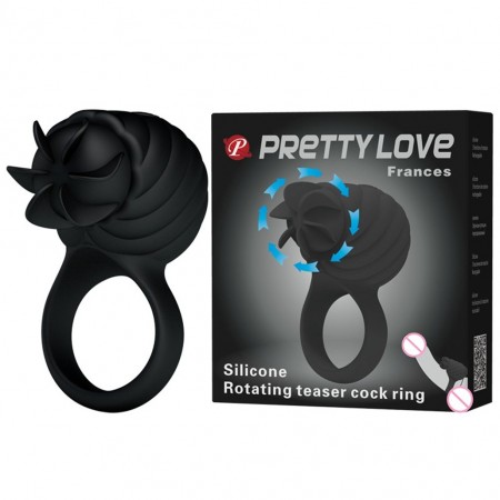 Pretty Love Rechargeable dildo Rotation Vibrating Cock Ring Clit Stimulate for male