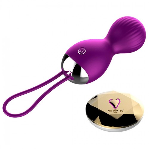 FOX Silicone Kegel Balls Vaginal Tight Exercise Wireless Remote Vibrator for Women