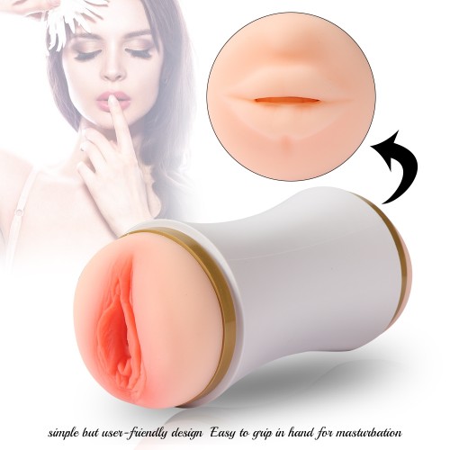 Realistic Mouth Blowjob Male Masturbator Woman Deep Vagina Soft Pocket Pussy Oral Aircraft Cup Adult Products Sex Toys for Man