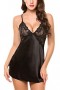 V Neck sexy Lingerie Women Nightwear Satin Sleepwear Lace Chemise