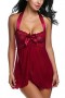 Sexy Nightwear Lace Babydoll Strap Chemise Halter Lingerie for Women