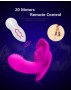 Dual Motors 20 Speeds Wireless 20M Remote Control On Dildo Vibrator For Woman