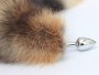 Anal Plug with Soft Wild Fox Tail Stainless Steel Anal Stimulator for Women 