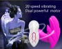 Dual Motors 20 Speeds Wireless 20M Remote Control On Dildo Vibrator For Woman