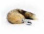 Anal Plug with Soft Wild Fox Tail Stainless Steel Anal Stimulator for Women 