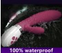 Leten Rechargeable Double strong motor Heating Rabbit Vibrators