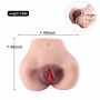 Realistic 3D butt sex doll Vagina Anal Double Channels Deep Pussy 