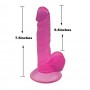 7.5 inch Realistic Dildo Natural with a Suction Cup Base - Pink