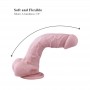 Premium Silicone Dildo, Realistic Penis With Suction Cup (Medium)