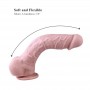 Premium Silicone Dildo,Realistic Penis With Suction Cup (Large)