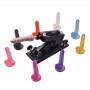 Sex Machine Gun with 7.5 inch Colourful Jelly Realistic Dildo