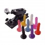 Upgrade Sex Machines Working with 7.5 inch Colourful Jelly Dildo