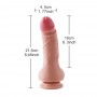 8.6 Inches Double Layered Super High Simulation Silicone Dildo - Flesh