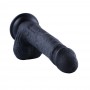 9 Inches Flexible Sex Attachments Super High Simulation Dildo - Black