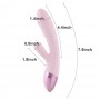 Waterproof Rabbit Vibrator with heat, Rechargeable Silicone Personal Massager Dual Motor 10 speed for Woman (Lightpink)