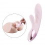 Waterproof Rabbit Vibrator with heat, Rechargeable Silicone Personal Massager Dual Motor 10 speed for Woman (Lightpink)