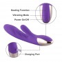 Waterproof Rabbit Vibrator with heat, Rechargeable Silicone Personal Massager Dual Motor 10 speed for Woman (Purple)