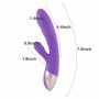 Waterproof Rabbit Vibrator with heat, Rechargeable Silicone Personal Massager Dual Motor 10 speed for Woman (Purple)