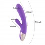 Waterproof Rabbit Vibrator with heat, Rechargeable Silicone Personal Massager Dual Motor 10 speed for Woman (Purple)