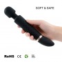 Dual Motors Rechargeable Wireless Wand Massager Vibrator for Women