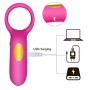 Rechargeable Strong Vibrating Silicone Cock Ring Clitoral Bullets for Men couples