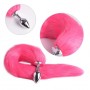 Faux Fox Tail Anal Plug Stainless Steel Metal Anal Butt Plug For Women