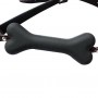 Silicone Gag Open Breathable Leather Paly Buckle Belt Dog Bone For Men Woman