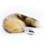 Anal Plug with Soft Wild Fox Tail Stainless Steel Anal Stimulator for Women 