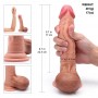 Flexible Ultra Realistic Dildo 8.7 Inches King Cock With Lubricant For Female