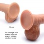 Flexible Ultra Realistic Dildo 8.7 Inches King Cock With Lubricant For Female