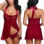 Sexy Nightwear Lace Babydoll Strap Chemise Halter Lingerie for Women