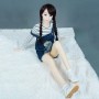141cm Flat Chest Japanese Silicone Sex Dolls Adult Lifelike TPE Love Doll