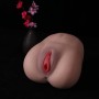 Realistic Ass 3D Silicone Vagina Anal Artificial Pussy Double Channels Tight Vagina Anus Male Adult Sex Toys Masturbator for man