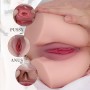 Realistic 3D hip dry doll dual channel pleasure